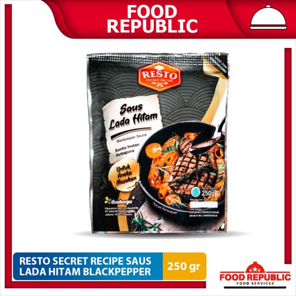 Resto Secret Recipe Saus Lada Hitam 250 gr Blackpepper Sauce Halal