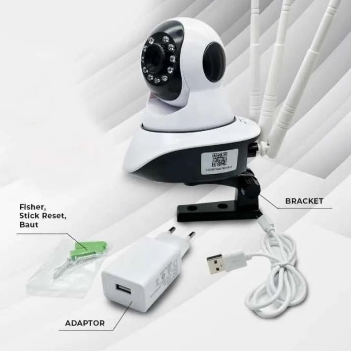 EVZ152 CCTV IP Cam Wifi 3 Antena YOOSEE 1080p HD IP Camera Wireless 360° View Night Vision Infrared 