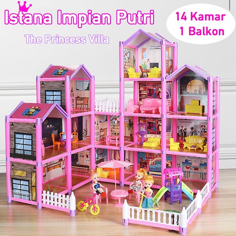 Jual Shop Pcs Set Mainan Mini Villa Lantai Boneka