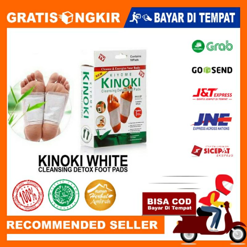 Kinoki White Original Detox Kaki Menghilangkan Racun Dalam Tubuh 1 Box Isi 10pcs