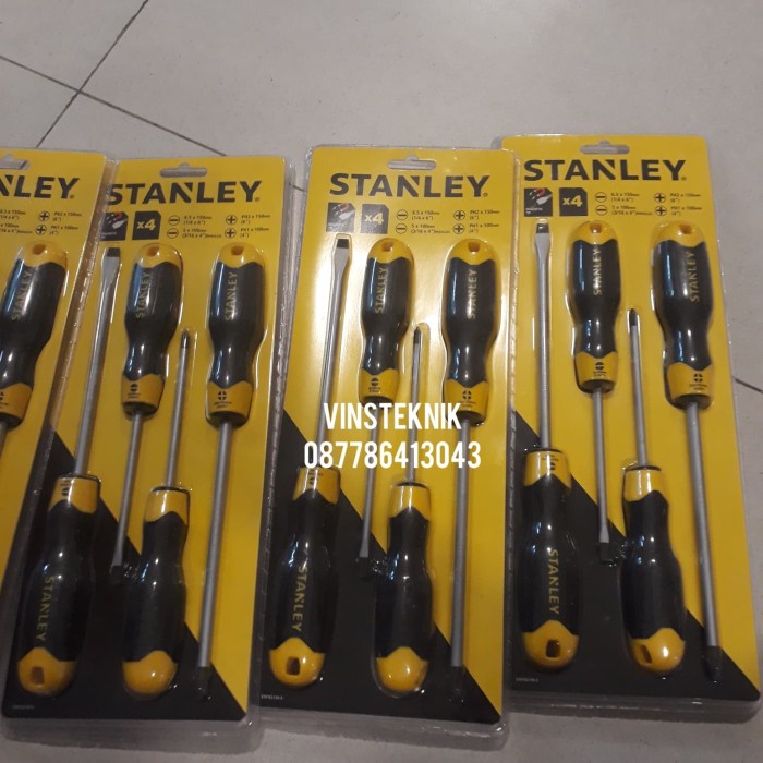 Obeng Plus Minus Set 4Pcs Stanley Obeng Min Plus Stht65199-8