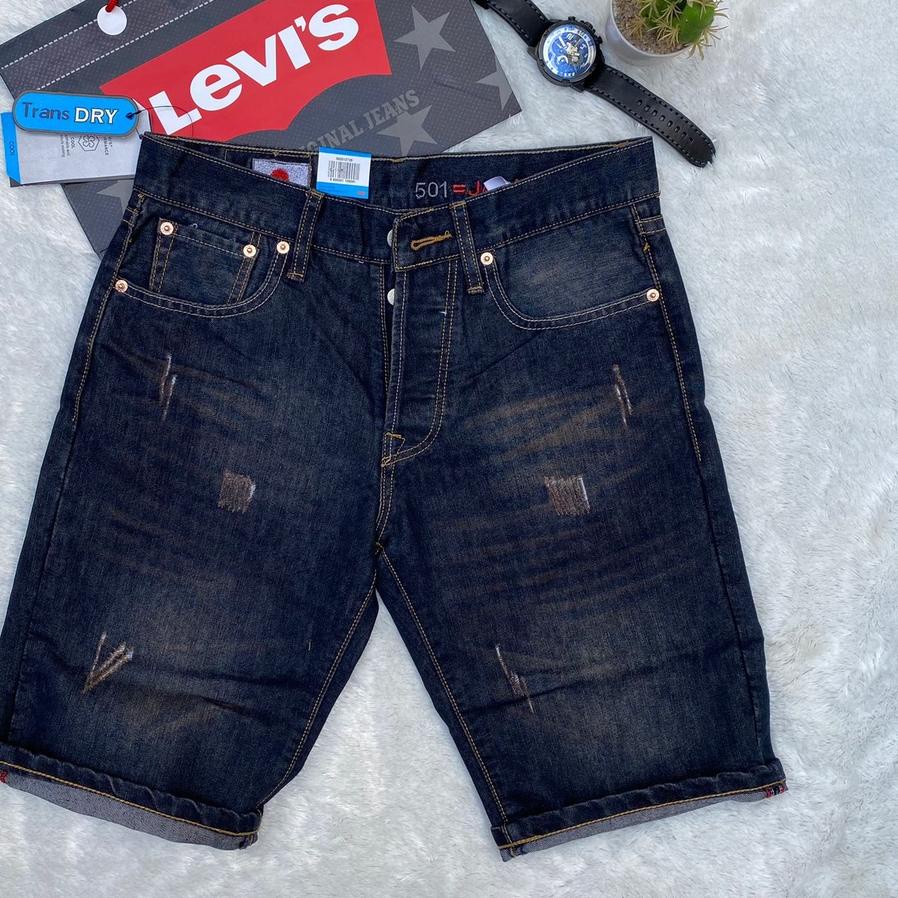 {Original} celana pendek jeans levis 501 pria jumbo terbaru