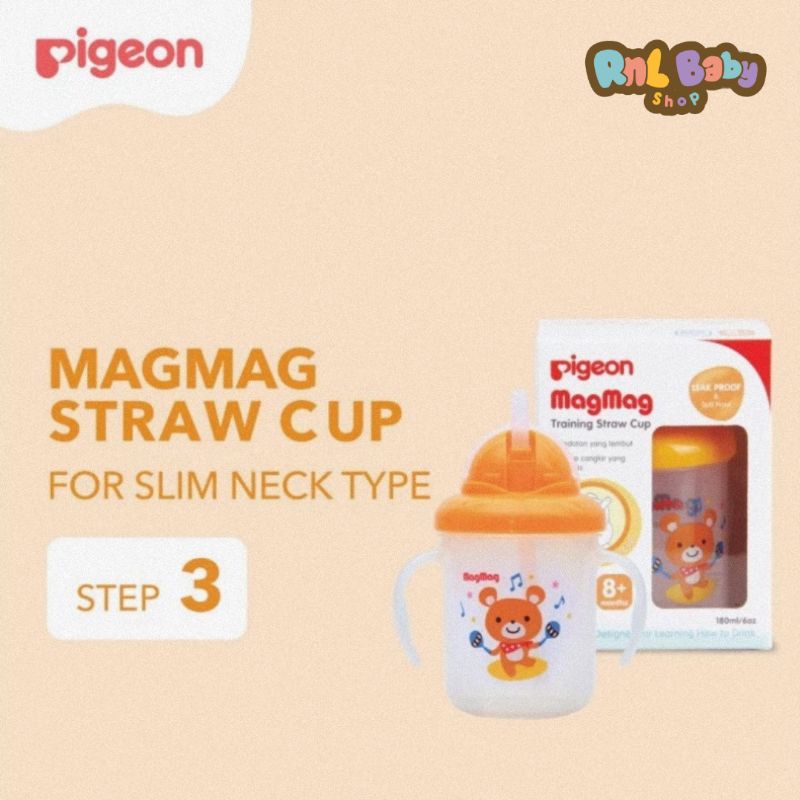 Pigeon Mag Mag Straw Cup Step 3 (8+ Bulan) - Gelas Bayi