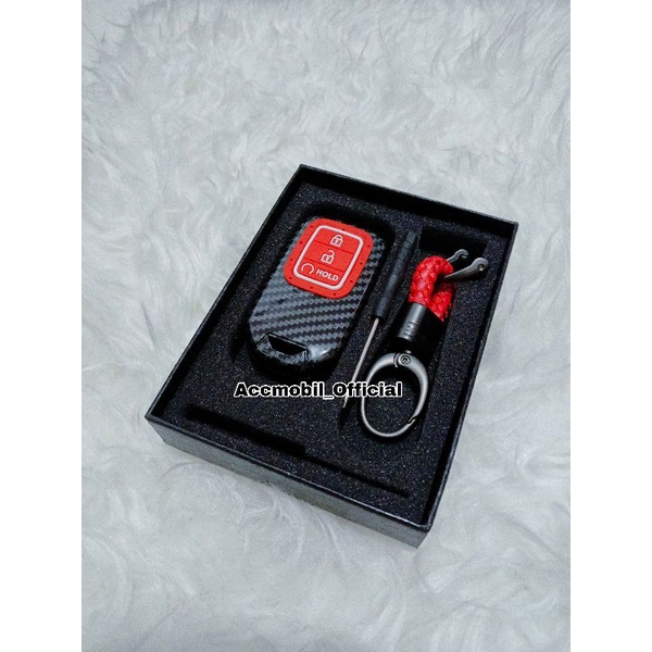 ✨COD✨BRV 2022 Casing Cover Hardcase Kunci Remote Mobil Fiber Carbon HONDA BRV 2022