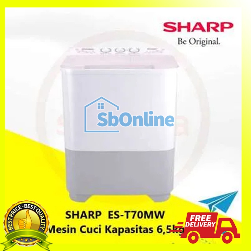 MESIN CUCI SHARP EST 70 MW 7KG 2 TABUNG