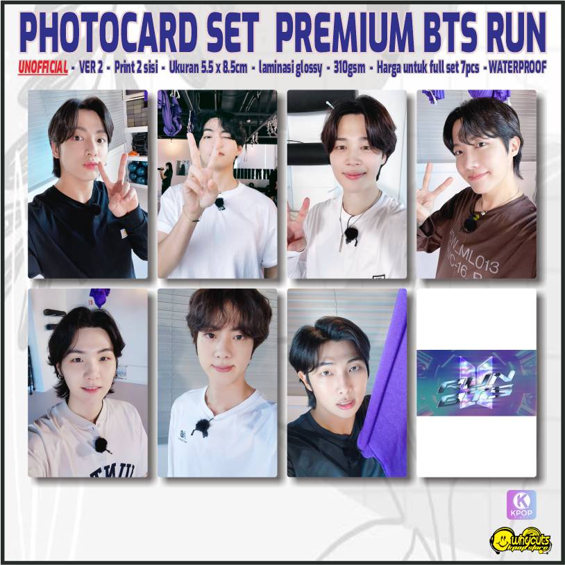 Unofficial Photocard Set Premium BTS Yet to come in busan / print 2 sisi laminasi glossy / anti air isi 7pcs