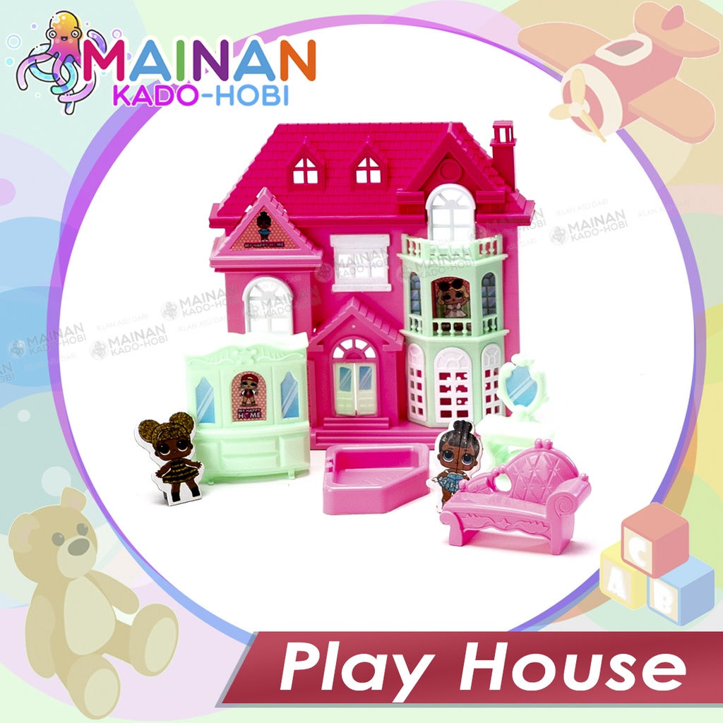 MAINAN ANAK MINIATUR RUMAH ISTANA PLAY HOUSE BONEKA PRINCESS
