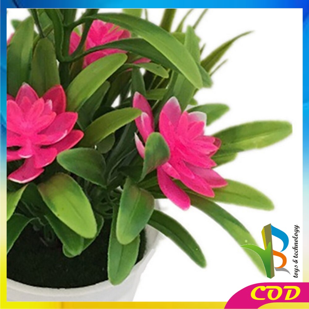 RB-C83-87 Ornamen Pot Bonsai Dekorasi Rumah / Meja Pajangan Bunga Hias Plastik Artificial Flower