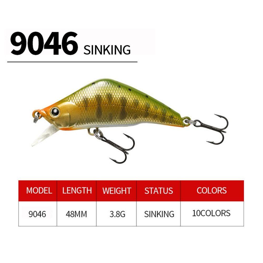 Top 2pcs Umpan Tenggelam 48mm/3.8g Crankbaits Umpan Ikan Kecil Yang Bermanfaat