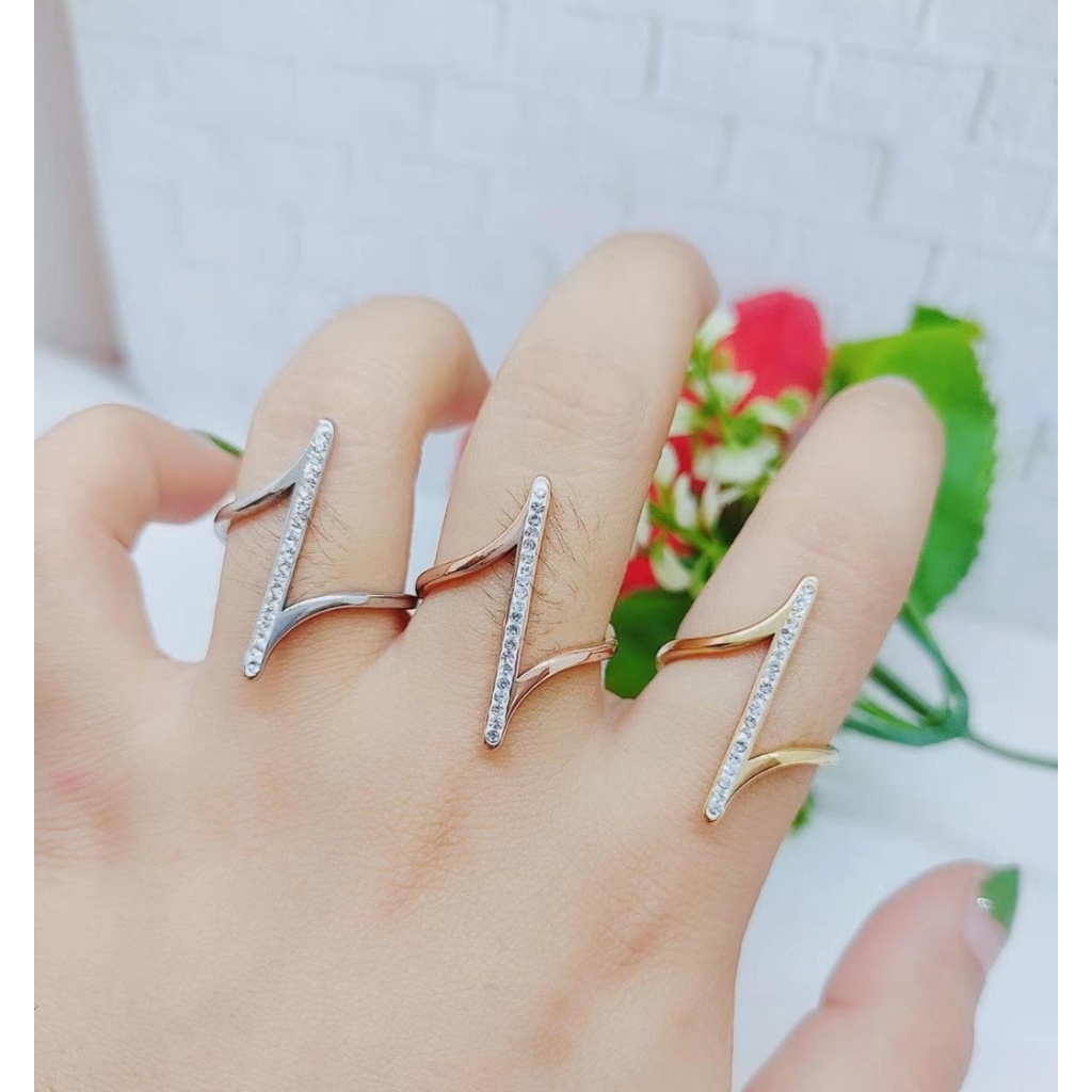 Cincin Titanium Permata Cantik Perhiasan Wanita K005