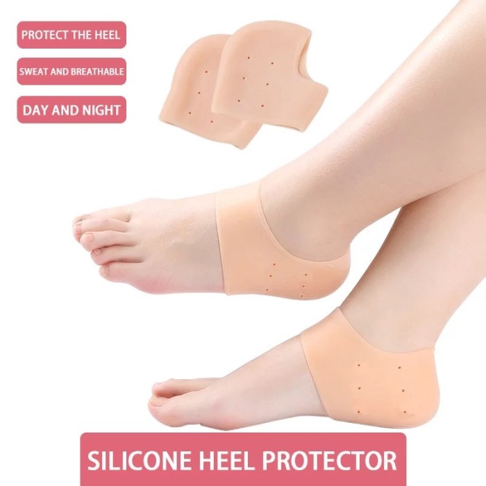 silicon-gel-sepatu- bantalan gel silikon pelindung tumit kaki untuk pereda sakit tumit