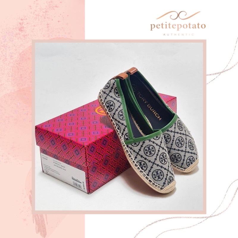 SEPATU BRANDED WANITA TORY BURCH T MONOGRAM ESPADRILLE JACQUARD