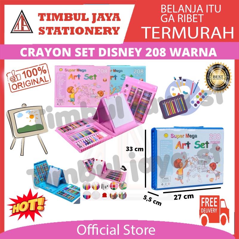 

Crayon set 208 pcs Alat Mewarnai Art set Oil Pastel Crayon warna lengkap 1 set Krayon Anak Pensil Warna 5 in 1 crayon set 208 pcs murah crayon set isi 150 pcs 168 pcs 42 pcs koper