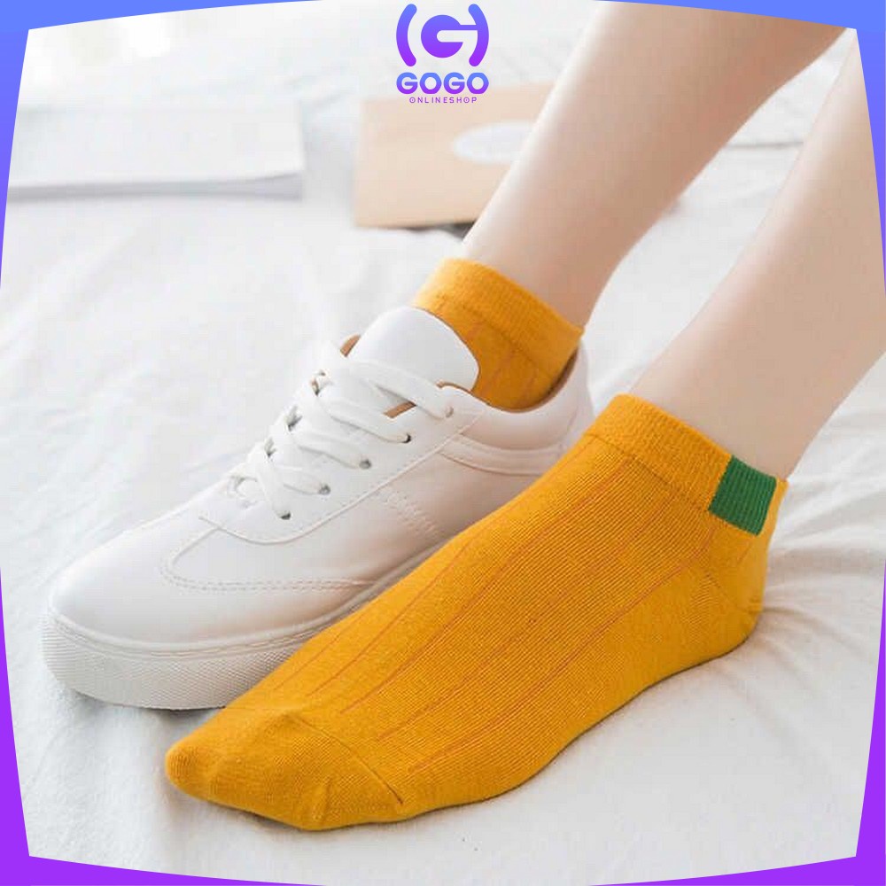 GOGO-P58 Kaos Kaki Ankle Wanita Motif Polos / Kaos Kaki Pendek Dewasa / Kaos Kaki Semata Kaki