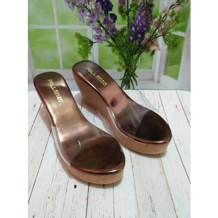 BRB.10De22ᴰ ‣ Pollenzo - Crystal Brown Wedges Mika Bening 8Cm Dm-408