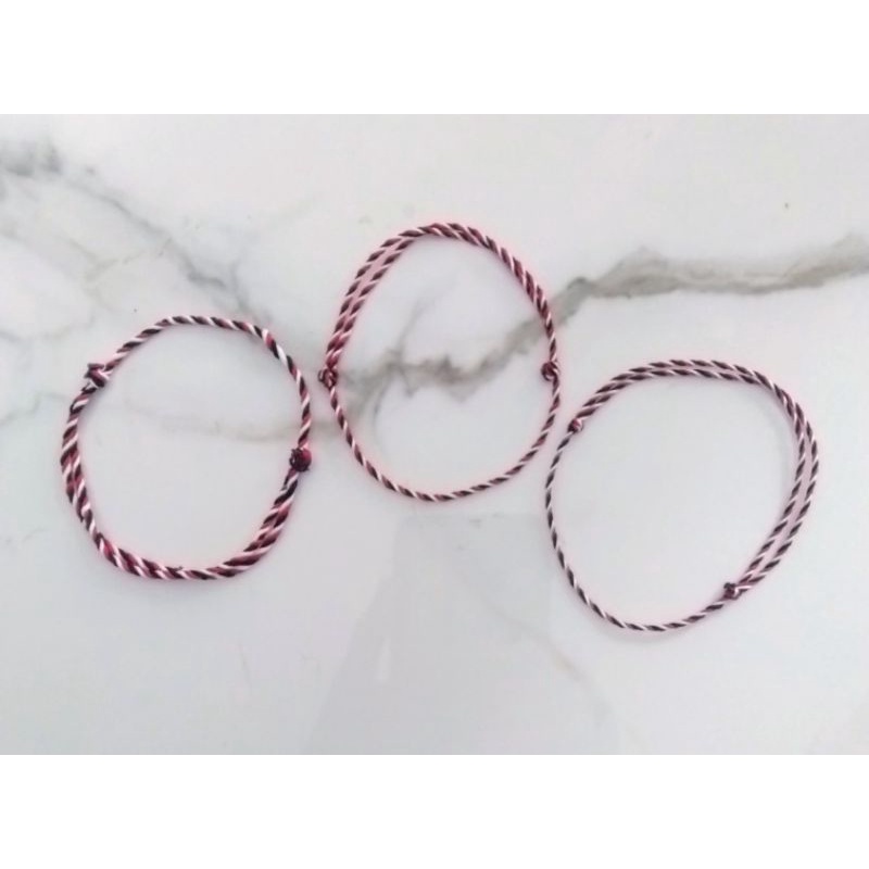 GELANG TALI TRIDATU BALI dm 1mm 1,5mm dan 2mm