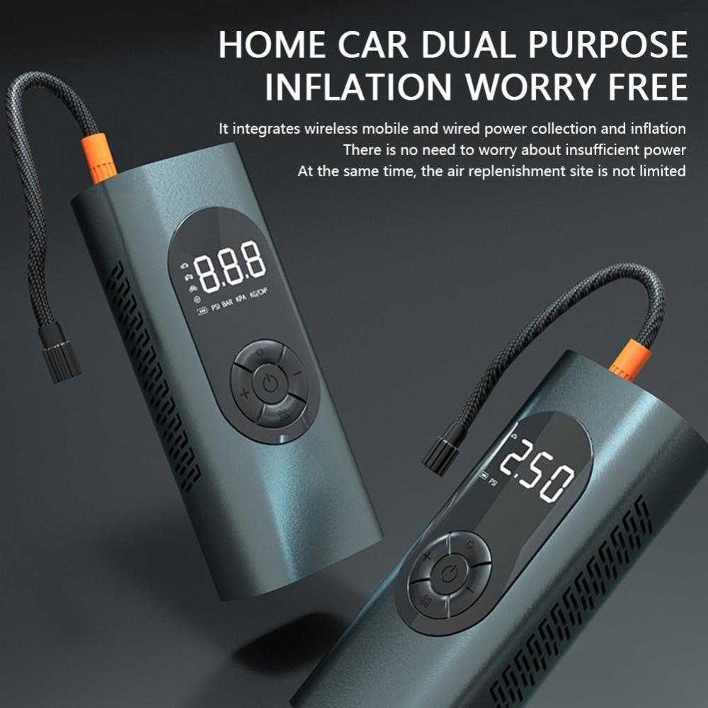 Pompa Ban Elektrik Wireless Tire Inflator with Display 4000mAh