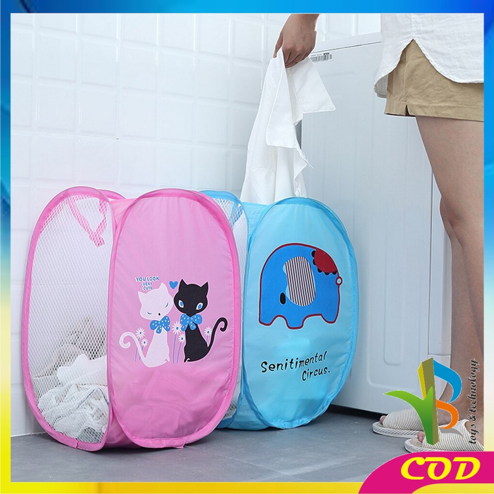 RB-C500 Keranjang Baju Kotor Lipat Karakter/ Laundry Bag Keranjang Cucian / Keranjang Portable Serbaguna