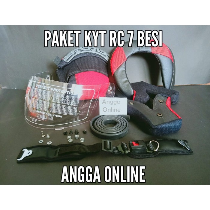 BUSA HELM + KACA HELM KYT RC 7, RC7, TALI HELM, LIS KARET, BAUT + NUT