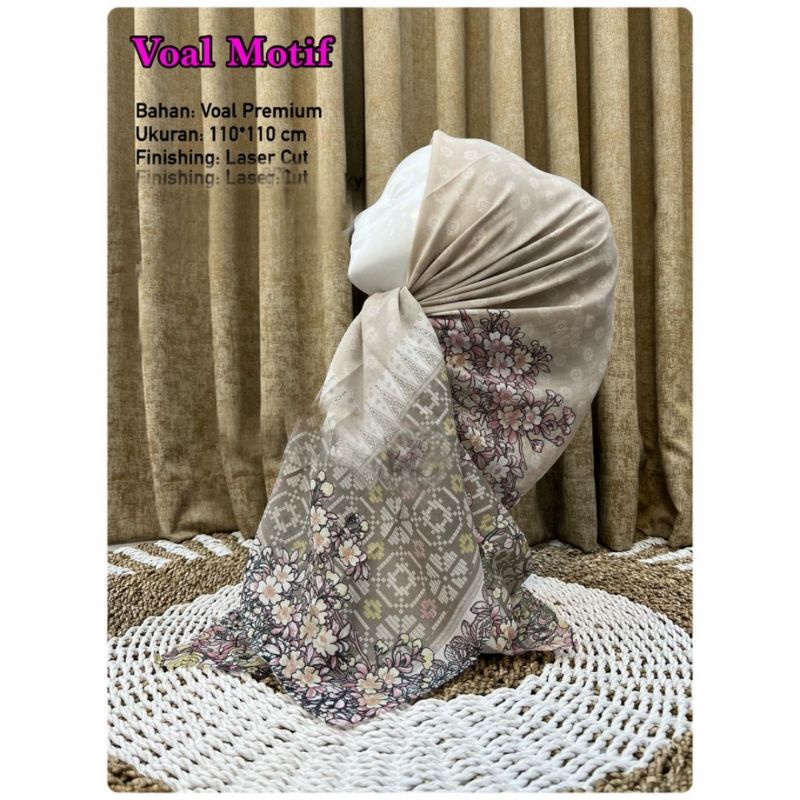 JILBAB / HIJAB SEGIEMPAT VOAL PREMIUM DENAI/DENAY KW