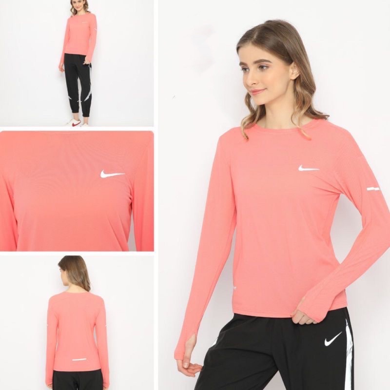 KAOS IMPORT WANITA NIKE OLAHRAGA LENGAN PANJANG