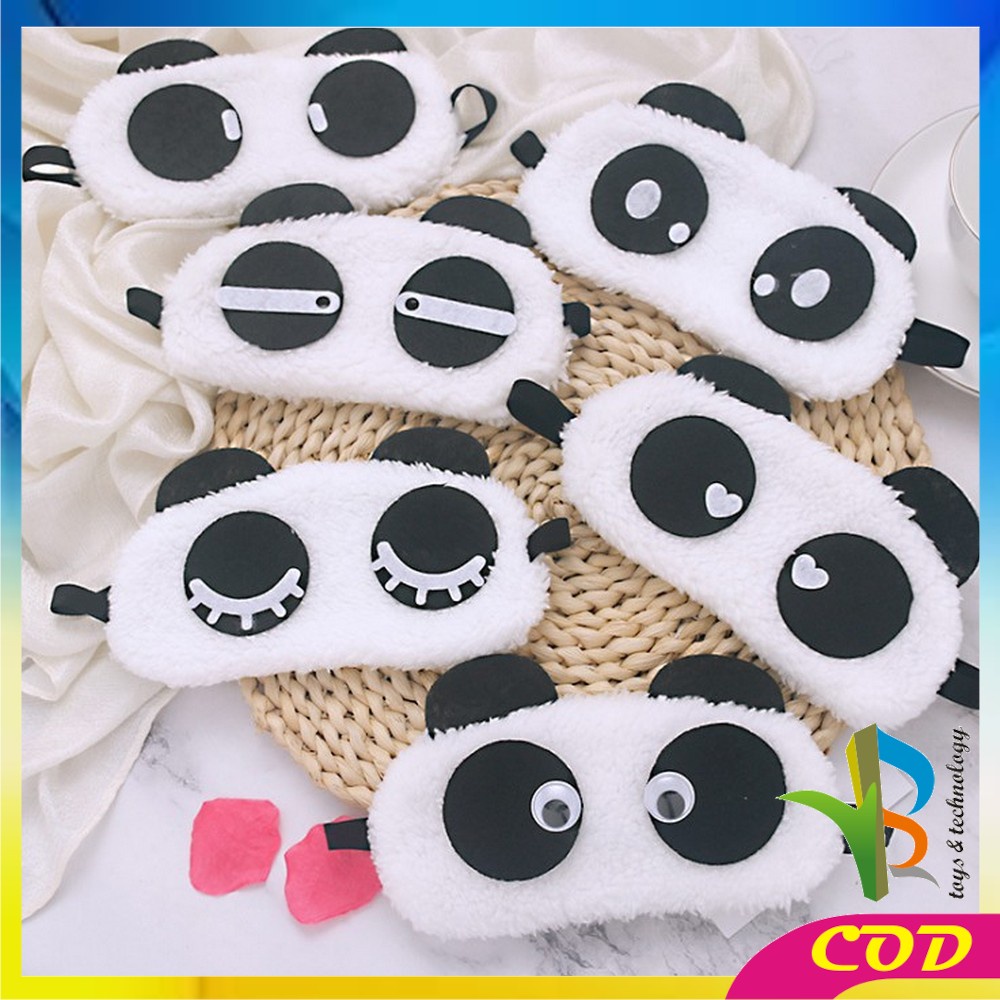 RB-C480 Penutup Mata Tidur Motif Panda / Penutup Mata Ekspresi / Masker Tidur Karakter Sleeping Eye Panda