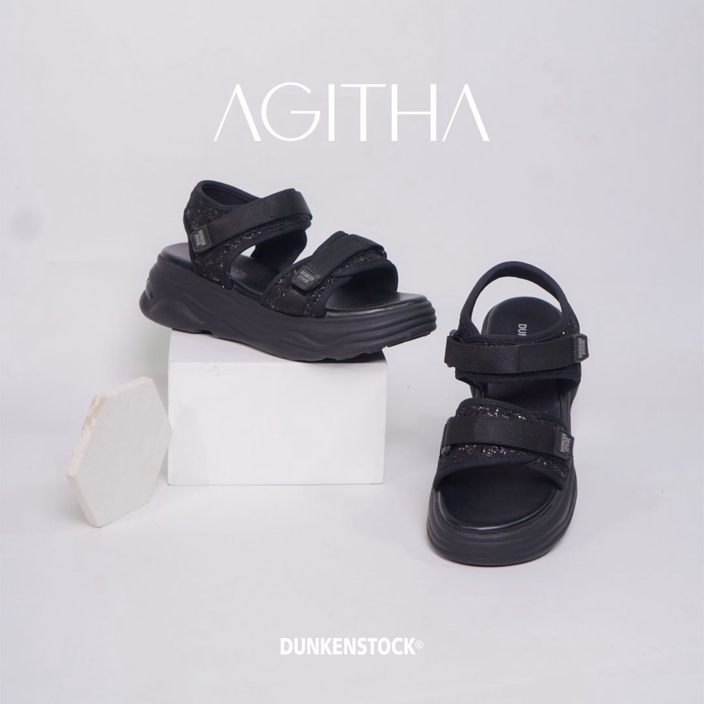 dunkenstock AGITHA Sandal wedges wanita sendal casual cewek model tali belakang