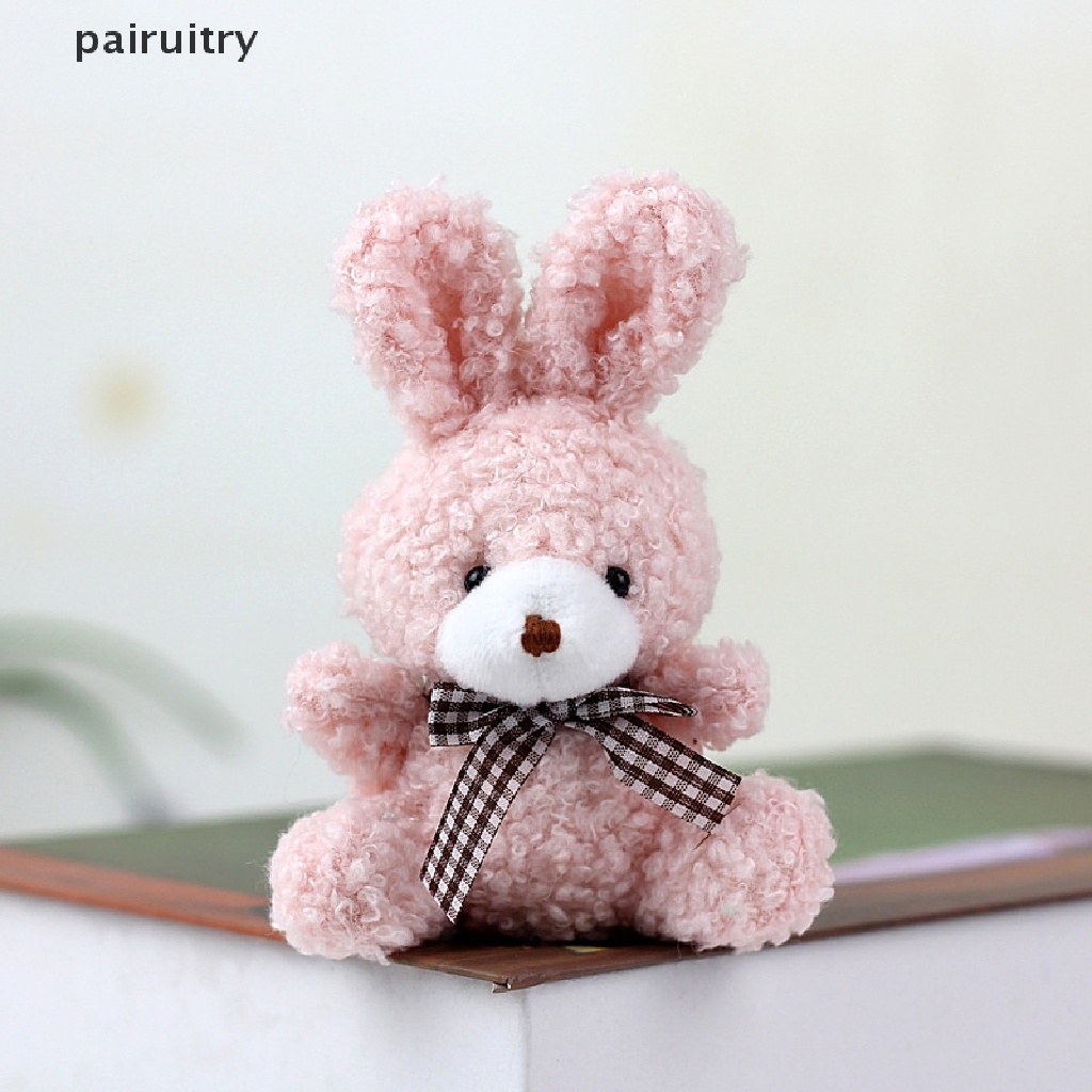 Prt 11 cm Cute Rabbit Bow Plush Stuffed Boneka Dasi Bunny Bantal Lembut Mainan Mewah Anak Hadiah PRT