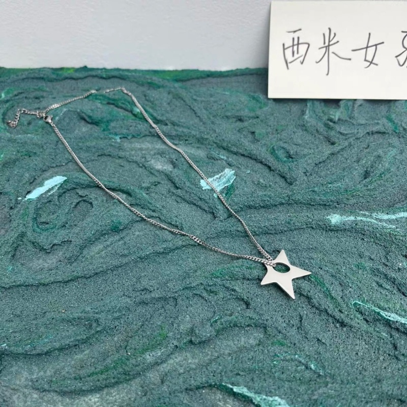 Siy Manis Keren Y2k Bintang Tidak Teratur Pentagram Liontin Kalung Fashion Punk Hip Hop Kalung Untuk Pria Wanita Perhiasan Accesso