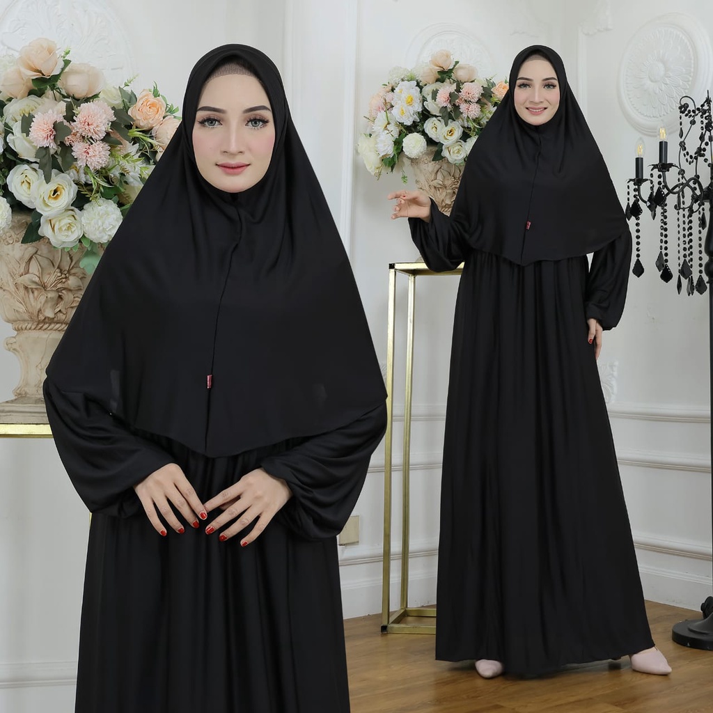 (KJI) GAMIS ULFA ONE SET HIJAB DRESS WANITA JERSEY PREMIUM