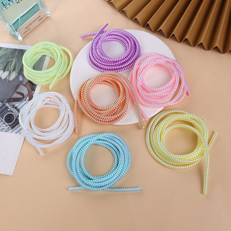 1 PCS BUAT 1 KABEL / SUPER TEBAL &amp; MEWAH / PELILIT KABEL SPIRAL WARNA PUTIH EMAS / PELINDUNG CABLE HP CHARGER UNIVERSAL / CORD PROTECTOR