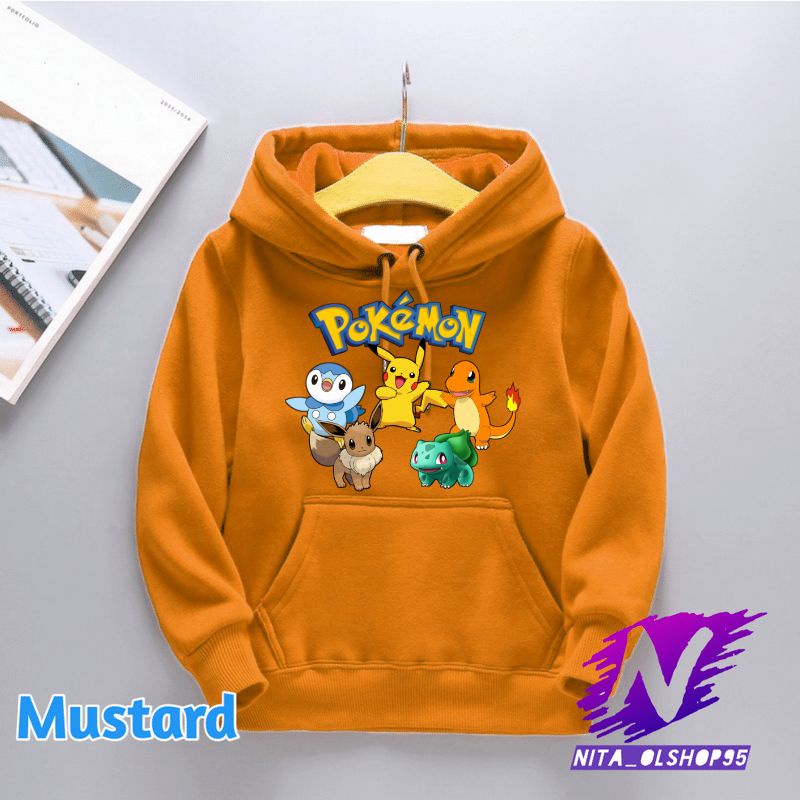 jaket hoodie anak pokemon