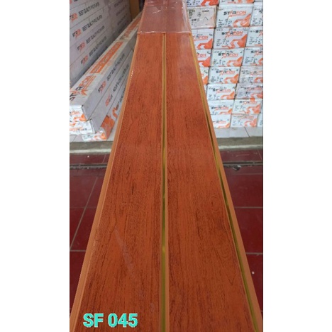 Plafon PVC Starfon Motif Serat Kayu Jati Brown