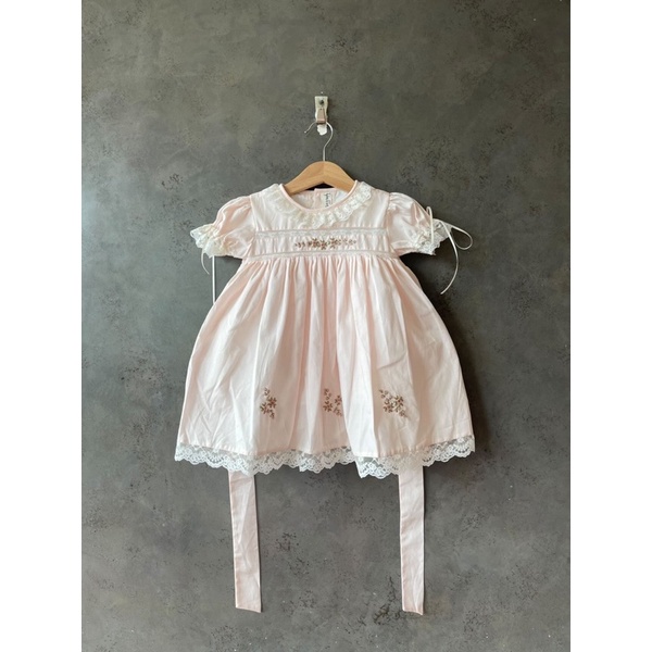 [NEW] Tykes and tots lace dress pink with flower embroidery size 3-4 years // tykesandtots