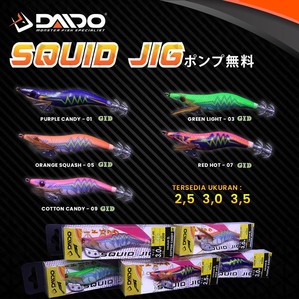 Umpan Kail Pancing Daido Squid Jig GID (2.5, 3, 3.5) Umpan Cumi Murah - Engkus Fishing