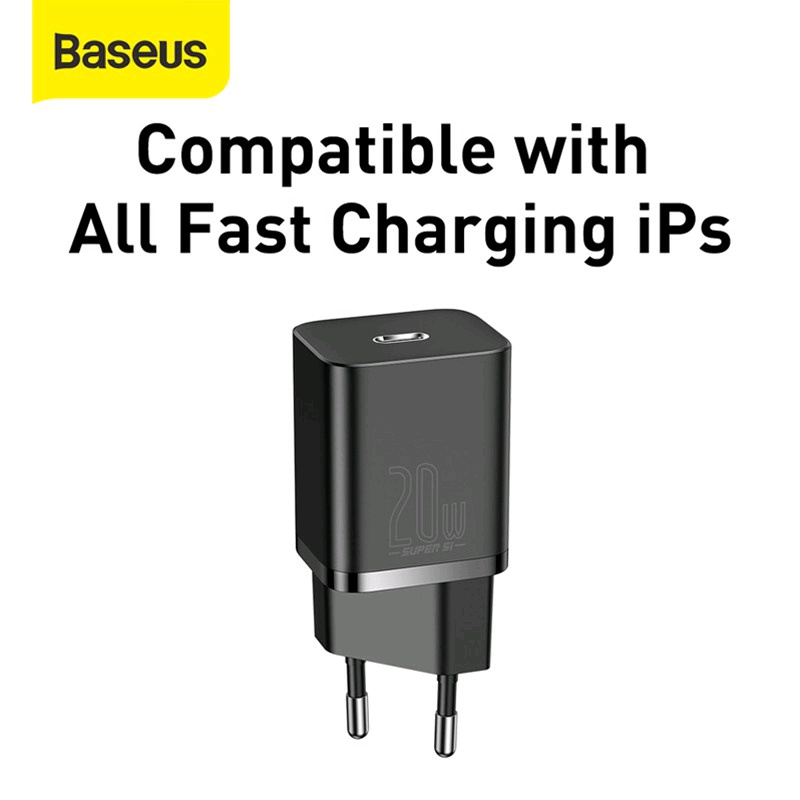 Kepala Charger Type C PD Baseus Quick Charge 20W iPhone