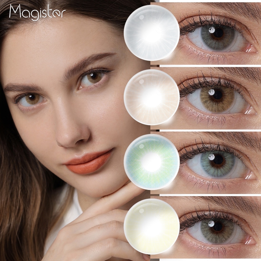 Magister softlens (COD) Best Seller lensa kontak murah gaya dan cantik soflen normal diameter softlens 14 mm softlens grey