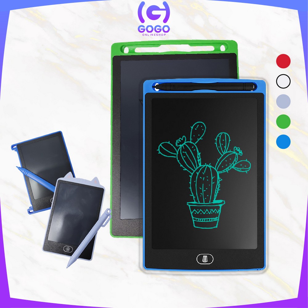 GOGO-M298 LCD Writing Tablet 8.5inch Mainan Papan Tulis Hapus Board Tab Alat tulis Papan Pen Gambar Lukisan Edukasi Anak