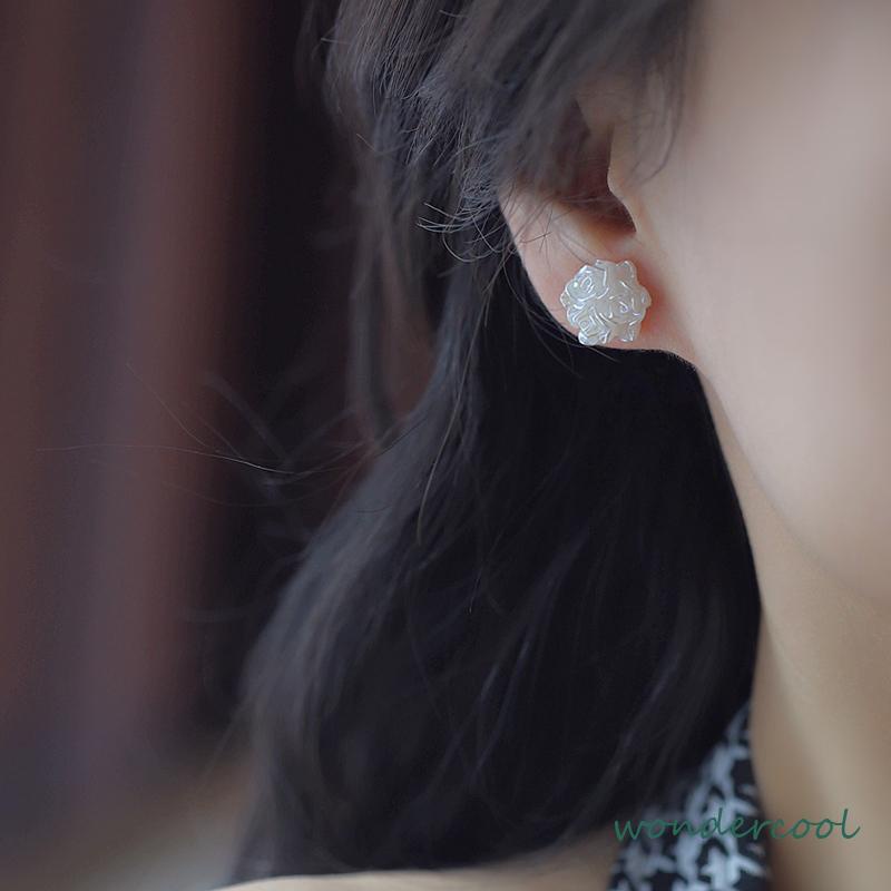 Anting-anting 925 Desain Sterling Silver Fashion Rose Anting-anting Premium Merasa Temperamen-Won