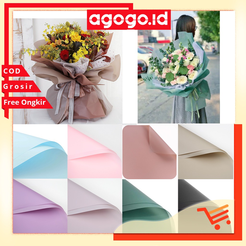 AGG-284 FLOWER WRAPPING FULL COLOR OPP CELLOPHANE KERTAS BUKET BUNGA (ECER)