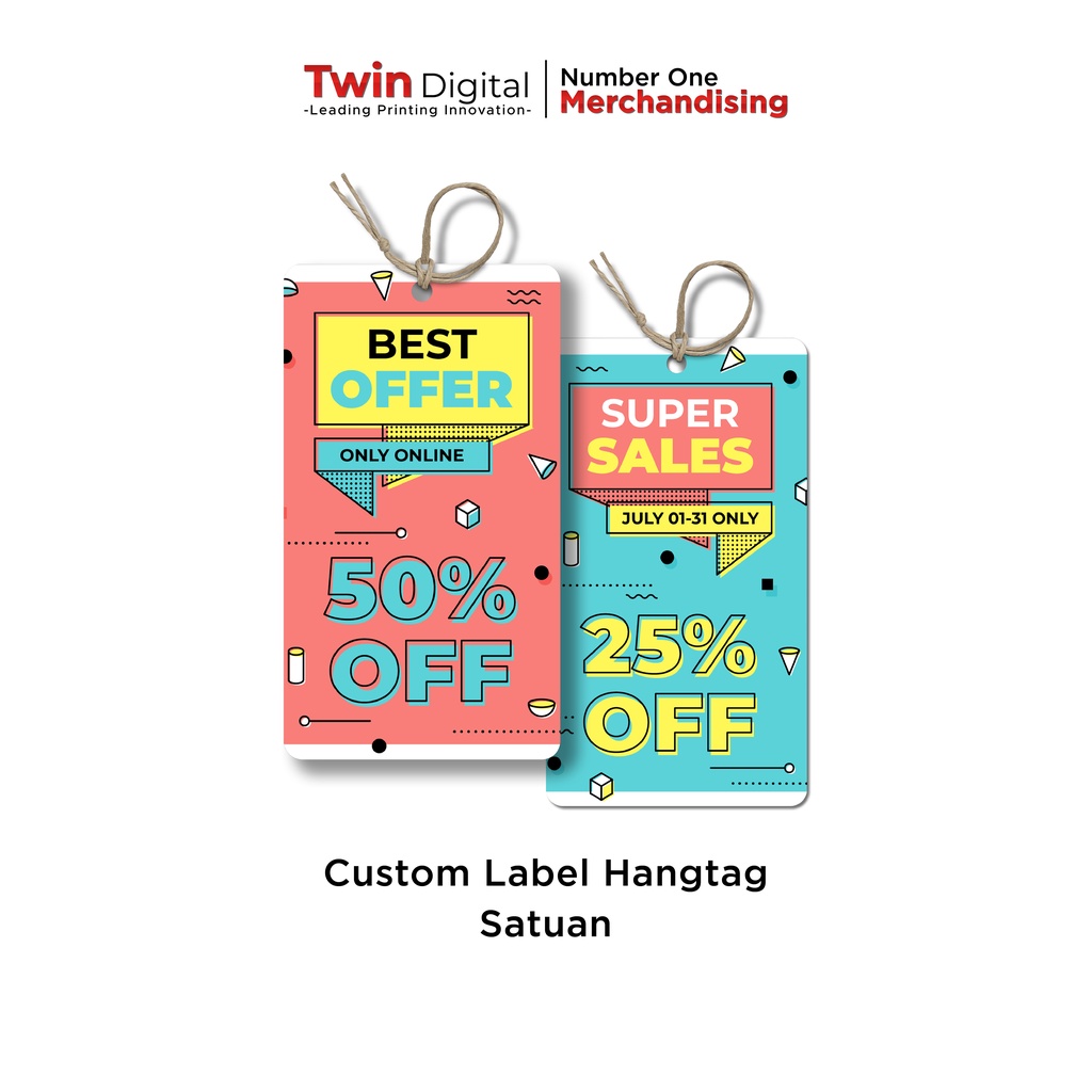 

Twindigital Hang Tag Custom Label Baju Premium Label Merek - Hangtag