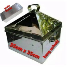 klakat kukusan kotak stainless 35cm