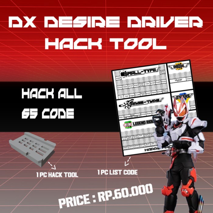 Alat Hack Tool DX Desire Driver / Kamen Rider Geats / Raise Buckle