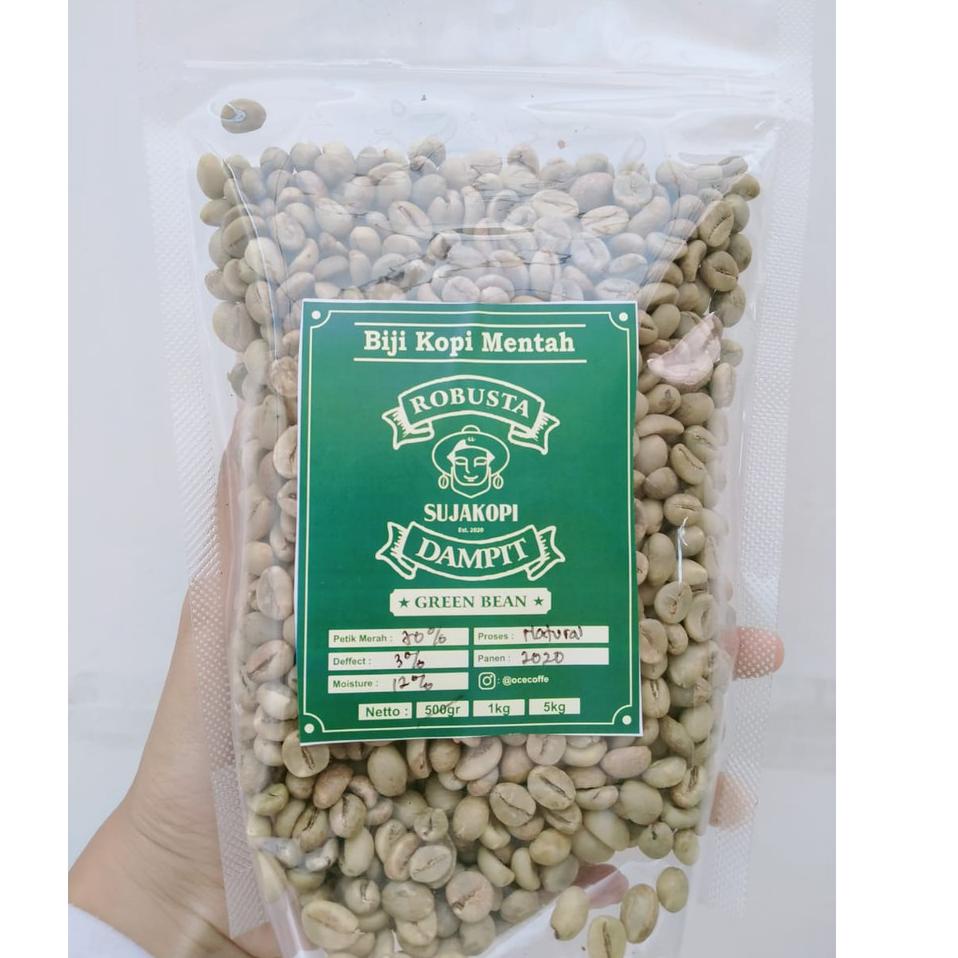 

↧↨ Sujakopi Greenbean Robusta Dampit biji kopi mentah 1kg ✡