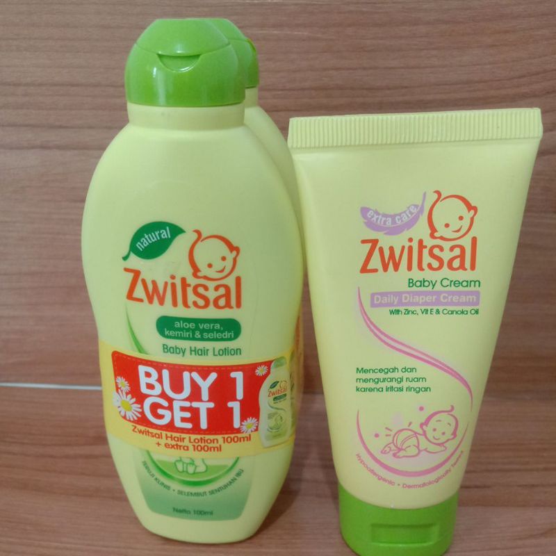 ZWITSAL BABY HAIR LOTION BUY 1 GET 1 FREE DAILY DIAPER CREAM 50M