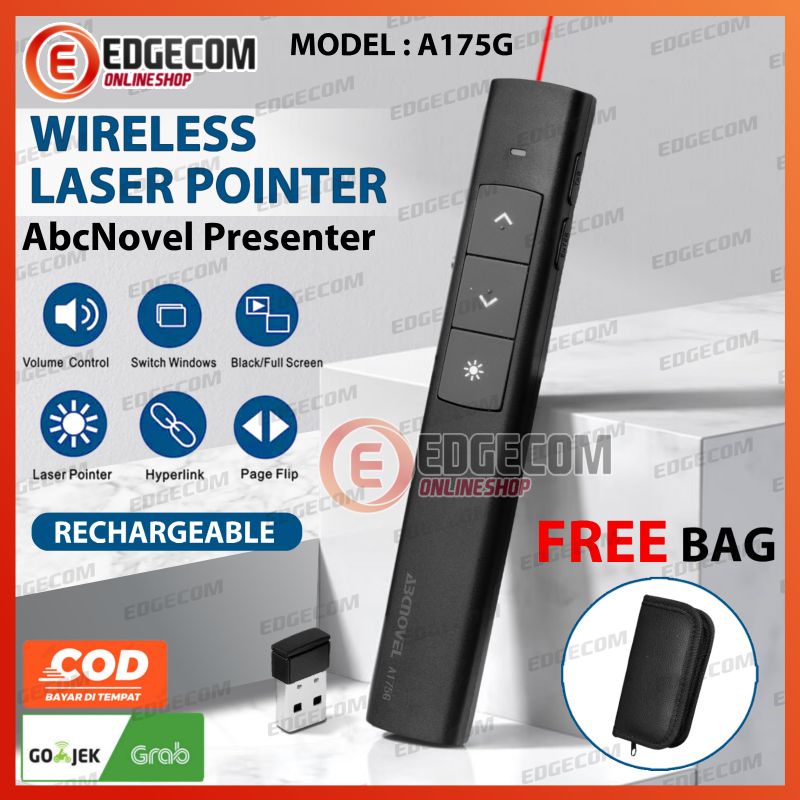 Wireless Presenter Laser Pointer Rechargerable 2,4G ABCNOVEL / PPT PRESENTER