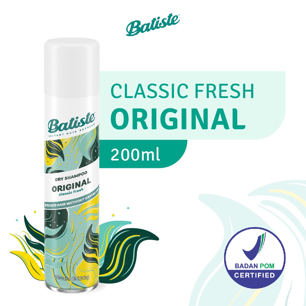 BATISTE Dry Shampoo - Shampo Kering Perawatan Penyegar Pembersih Rambut Lepek Berminyak Kotor 200 ml