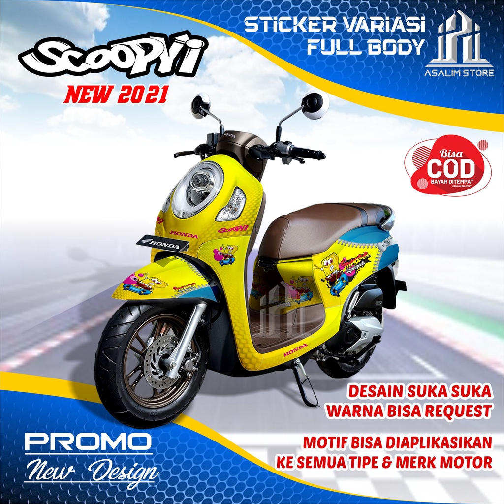 Decal Scoopy new 2021 Full Body Stiker Scoopy new 2021 Striping Scoopy new 2021 Sticker Scoopy new 2