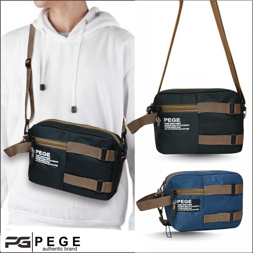 Tas Selempang Bahu 2in1 Pria PEGE Adonis Bisa Untuk Pouch dan Slingbag - PG 8941