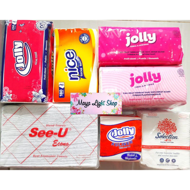 Tisu Tissu tissue jolly nice see u paseo kapas facial tissue hand towels tisu dapur tisu murah